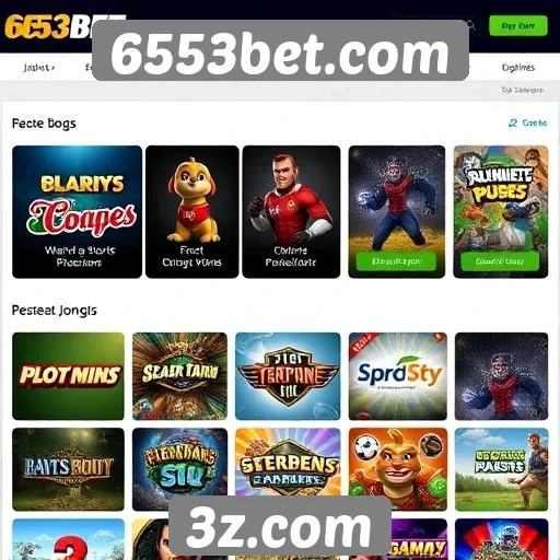 Variedade de jogos oferecidos no 6553bet.com